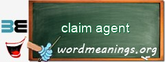 WordMeaning blackboard for claim agent